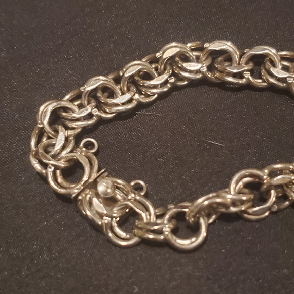 STERLING SLIVER charm statement braclet - Picture 5 of 5